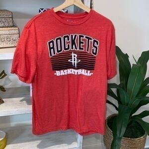 NBA brand TX3 cool Houston Rockets red short sleeve shirt NWOT size large